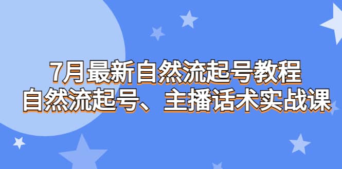 7月最新自然流起号教程，自然流起号、主播话术实战课-选优云网创