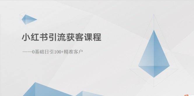 小红书引流获客课程：0基础日引100+精准客户-选优云网创