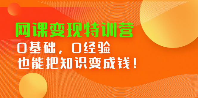 网课变现特训营，0基础，0经验也能把知识变成钱-选优云网创