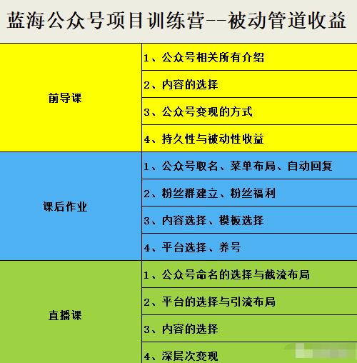 米辣微课·蓝海公众号项目训练营，手把手教你实操运营公众号和小程序变现-选优云网创