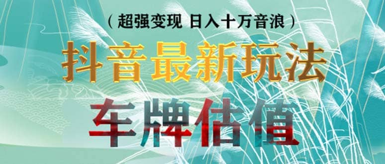 抖音最新无人直播变现直播车牌估值玩法项目 轻松日赚几百+【详细玩法教程】-选优云网创