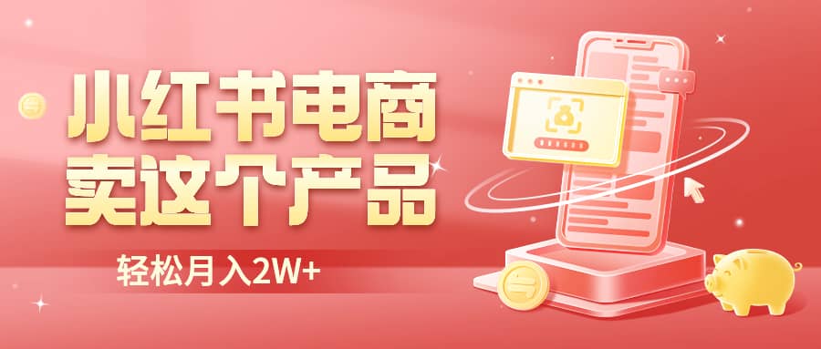 小红书无货源电商0门槛开店，卖这个品轻松实现月入2W-选优云网创