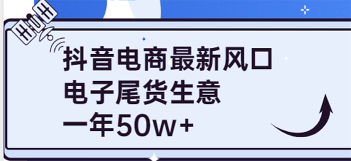 抖音电商最新风口，利用信息差做电子尾货生意，一年50w+（7节课+货源渠道)-选优云网创