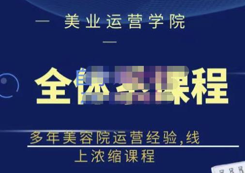 网红美容院全套营销落地课程，多年美容院运营经验，线上浓缩课程-选优云网创