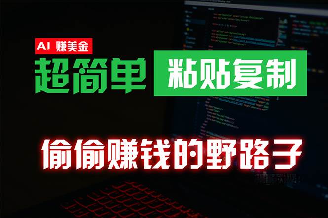 偷偷赚钱野路子，0成本海外淘金，无脑粘贴复制 稳定且超简单 适合副业兼职-选优云网创