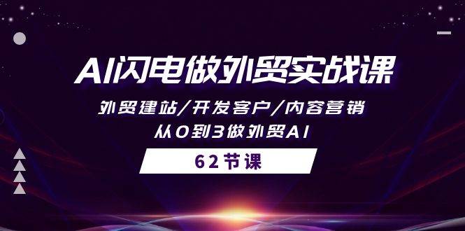 AI闪电做外贸实战课，外贸建站/开发客户/内容营销/从0到3做外贸AI-62节-选优云网创