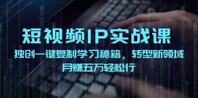 短视频 IP实战课，独创一键复制学习秘籍，转战新领域，月赚五万轻松行-选优云网创