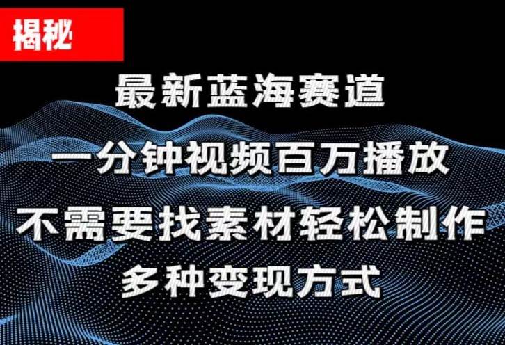 揭秘！一分钟教你做百万播放量视频，条条爆款，各大平台自然流，轻松月…-选优云网创