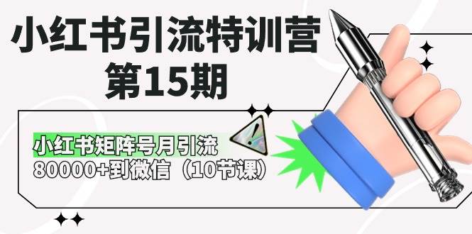 小红书引流特训营-第15期，小红书矩阵号月引流80000+到微信（10节课）-选优云网创