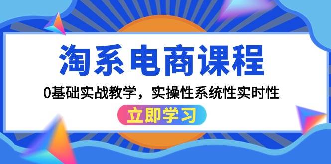 淘系电商课程，0基础实战教学，实操性系统性实时性（15节课）-选优云网创