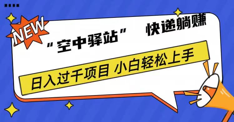 0成本“空中驿站”快递躺赚，日入1000+-选优云网创