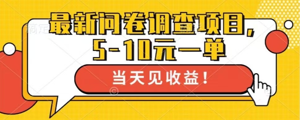 最新问卷调查项目，共12个平台，单日零撸100＋-选优云网创