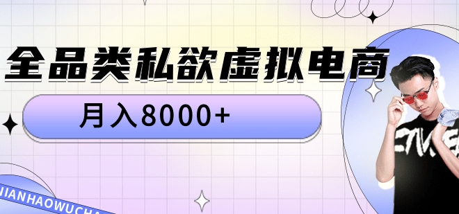 全品类私域虚拟电商，月入8000+-选优云网创