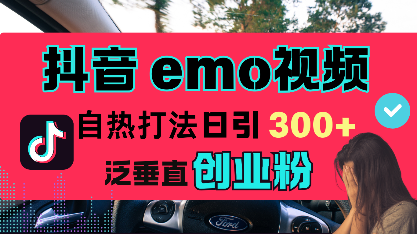 抖音“EMO视频”自热流打法，日引300+泛垂直创业粉-选优云网创